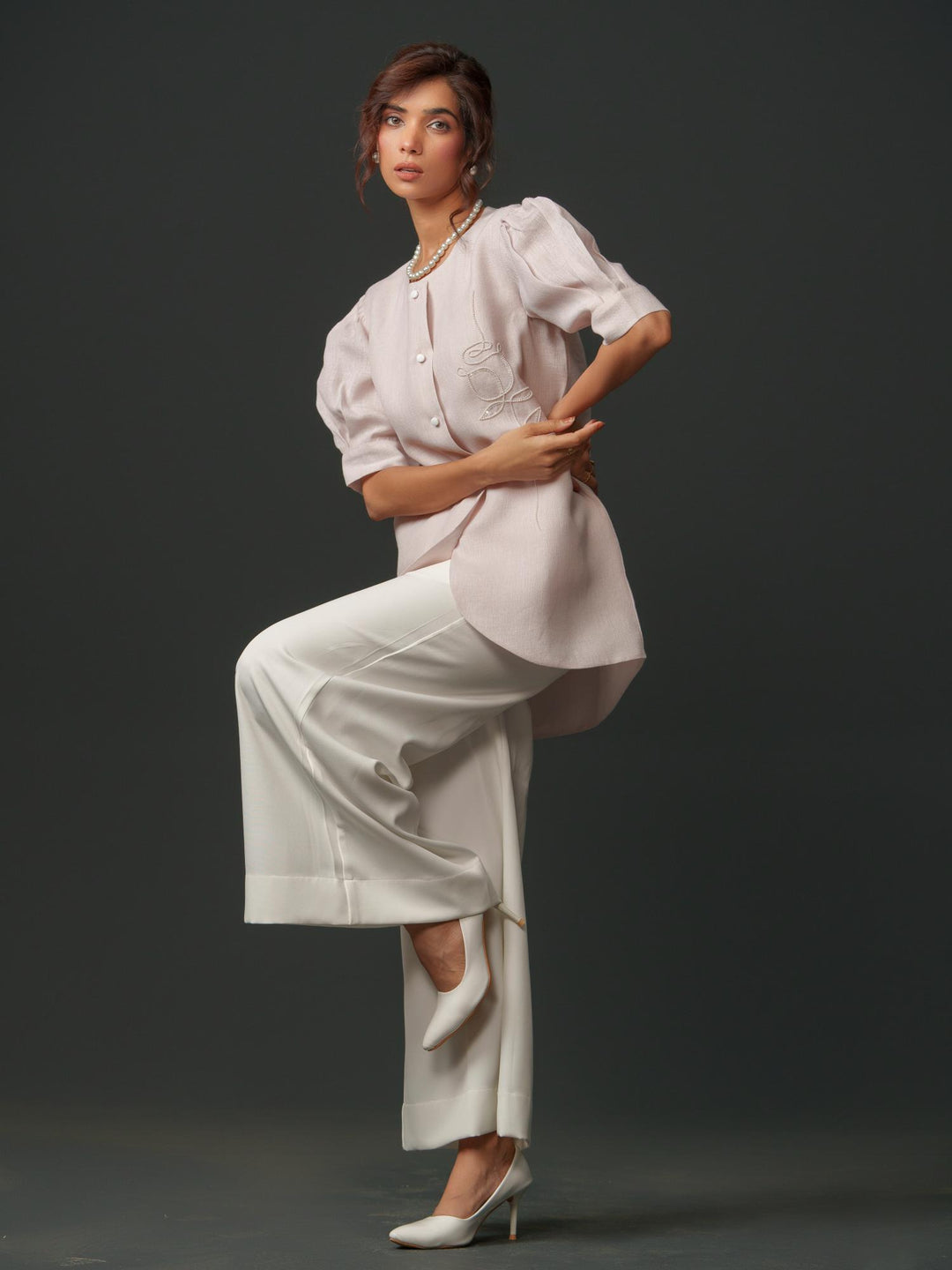 Spring - Pastel color shirts with minimal rose motif