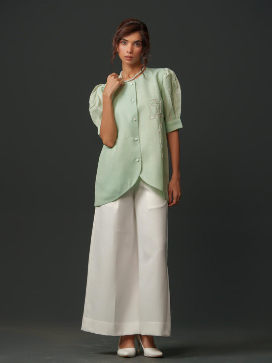 Spring - Pastel color shirts with minimal rose motif
