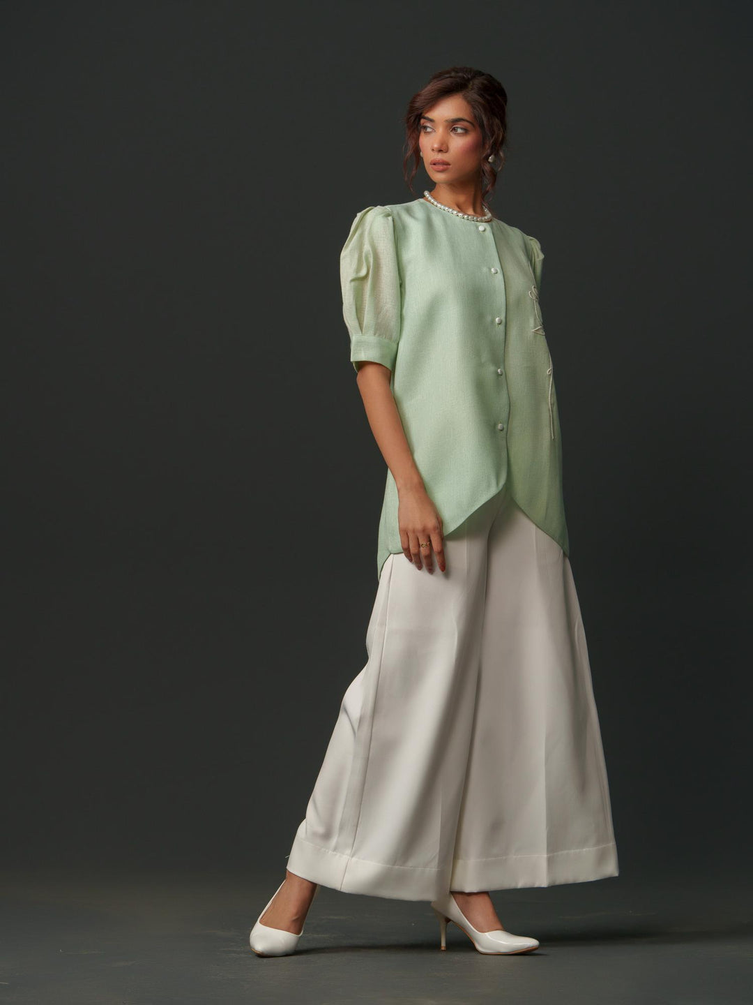 Spring - Pastel color shirts with minimal rose motif