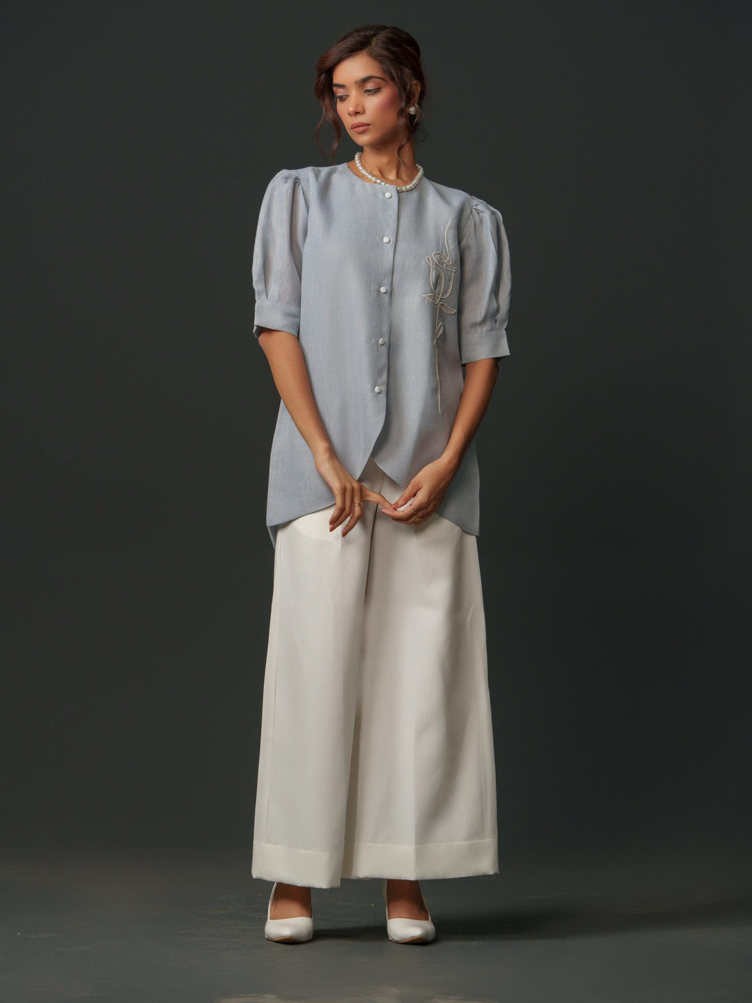 Spring - Pastel color shirts with minimal rose motif