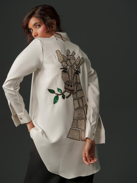 Bambi - Women Up & Down Shirt with Back Handwork