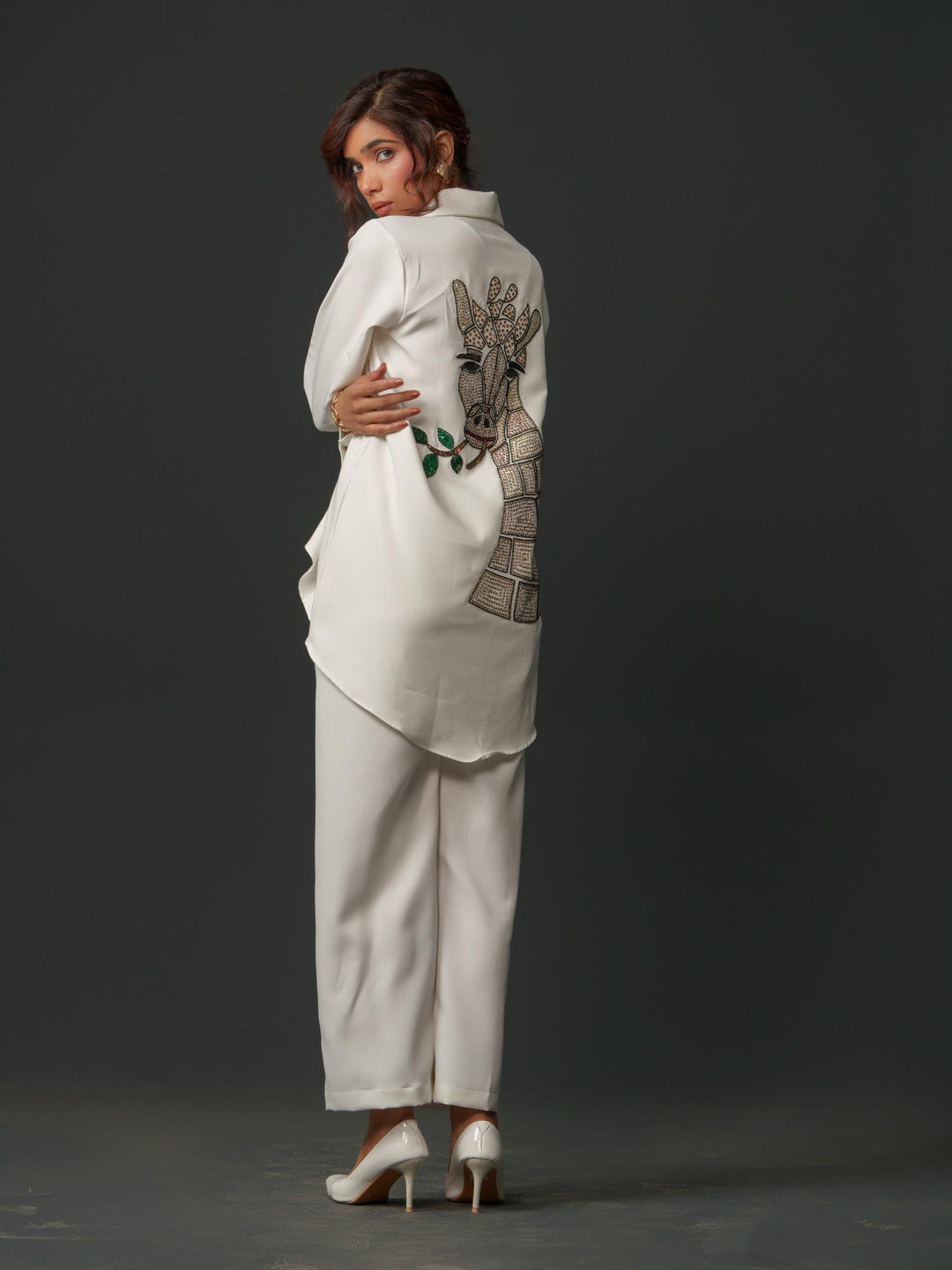 Bambi - Women Up & Down Shirt with Back Handwork