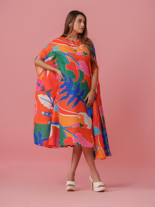 Poppins - Multi Coloured Printed Kaftan