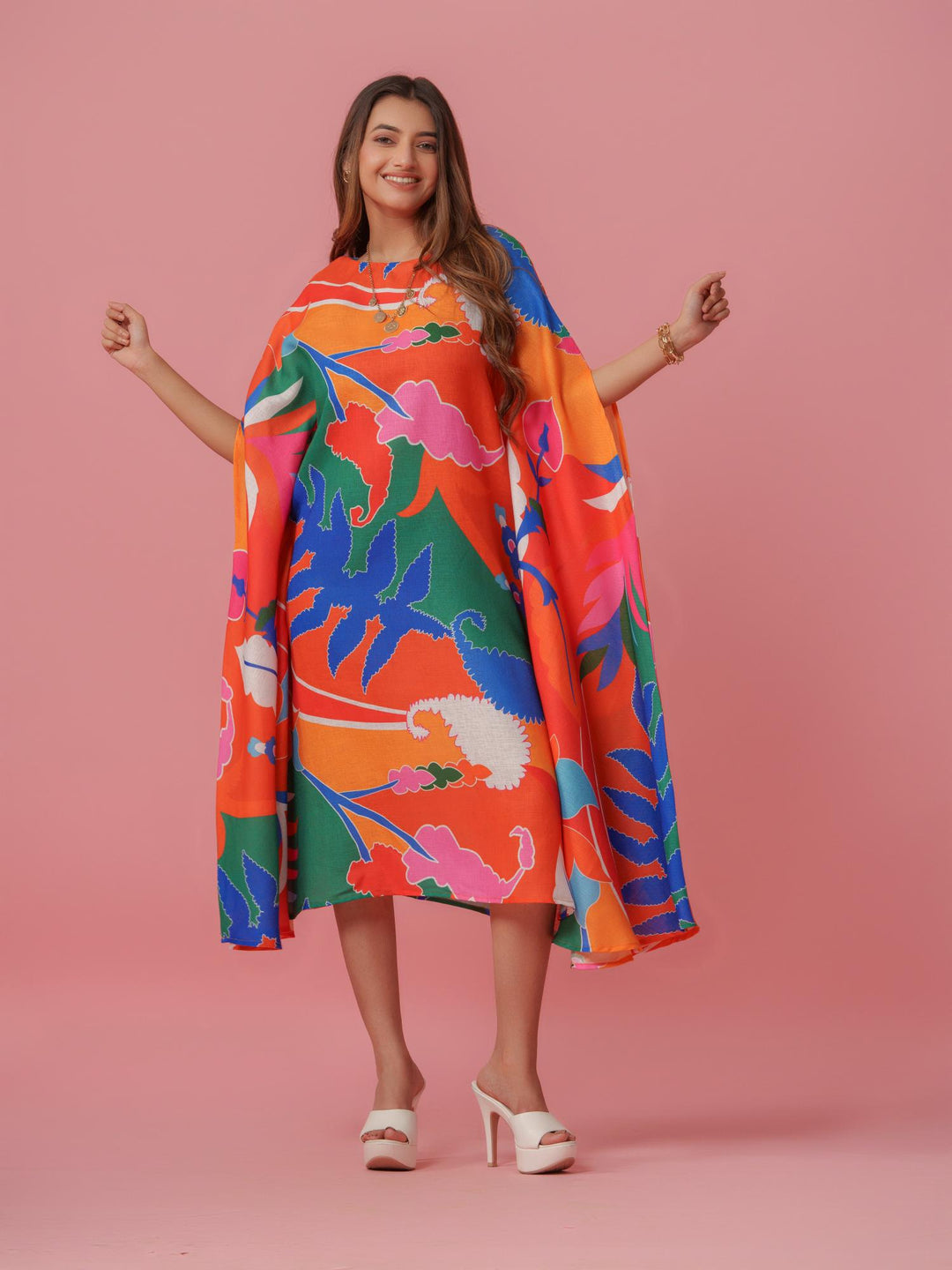 Poppins - Multi Coloured Printed Kaftan