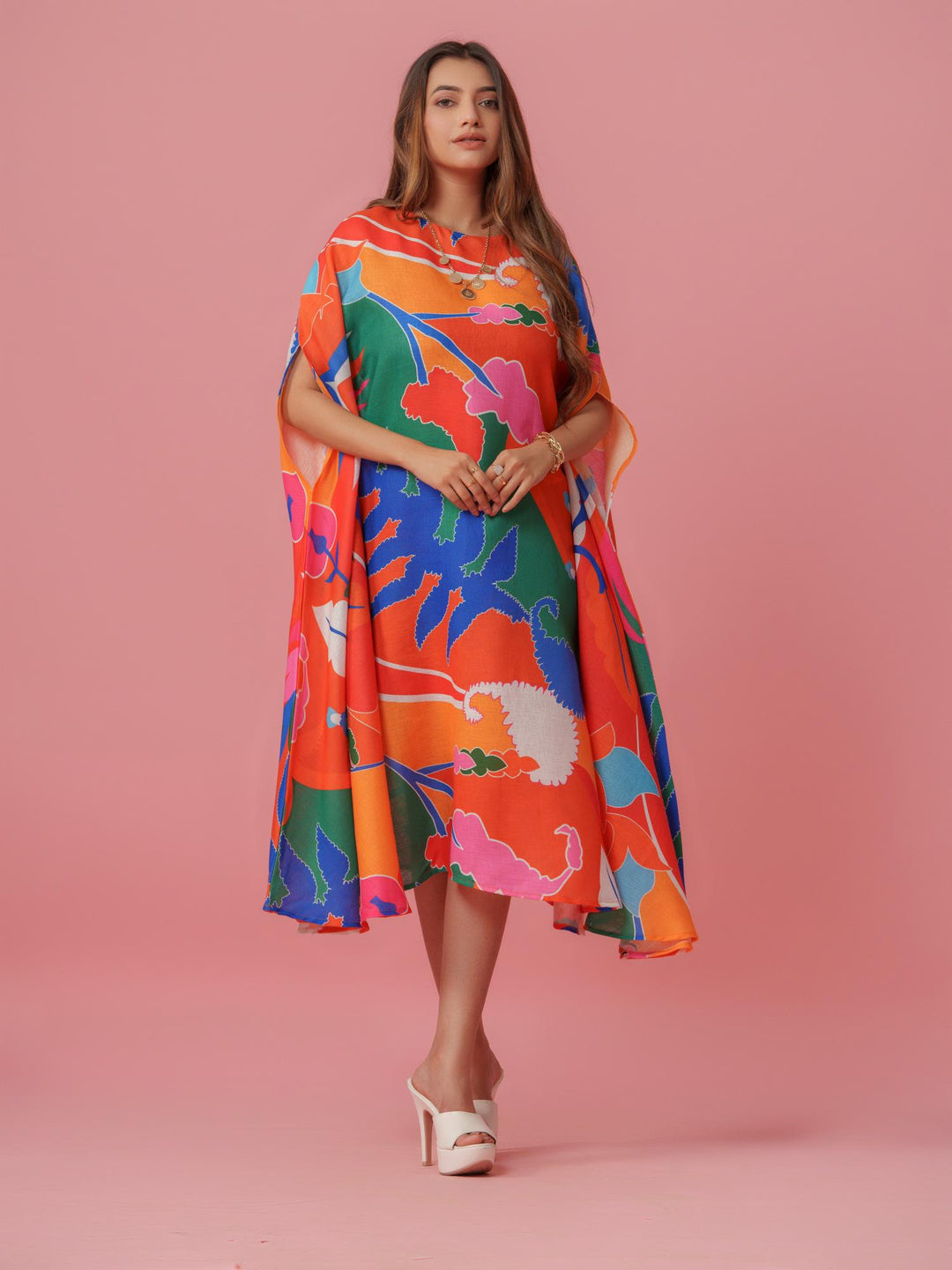 Poppins - Multi Coloured Printed Kaftan