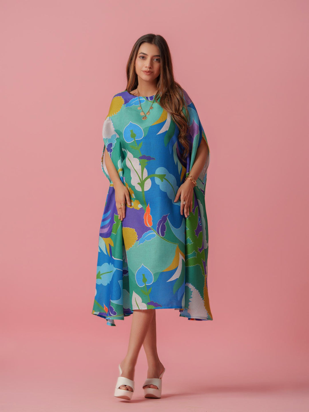 Poppins - Multi Coloured Printed Kaftan