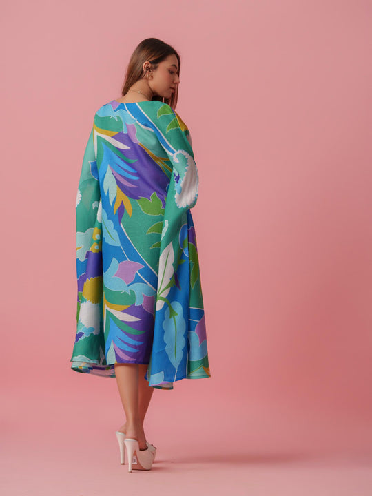 Poppins - Multi Coloured Printed Kaftan