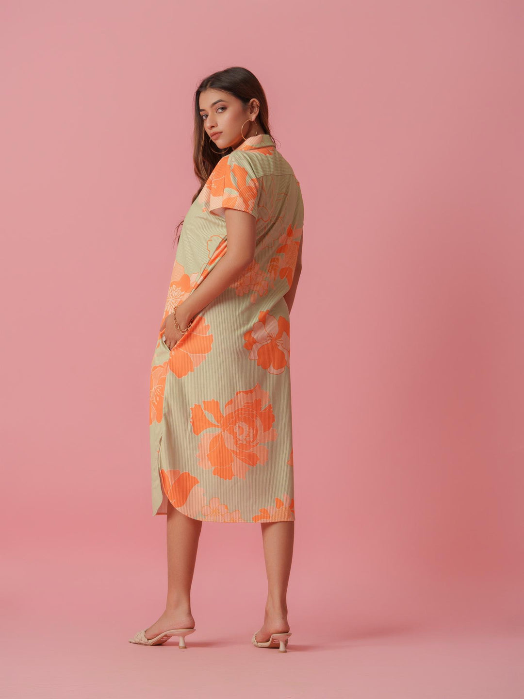 Carnation - Knitted Floral Print Dress
