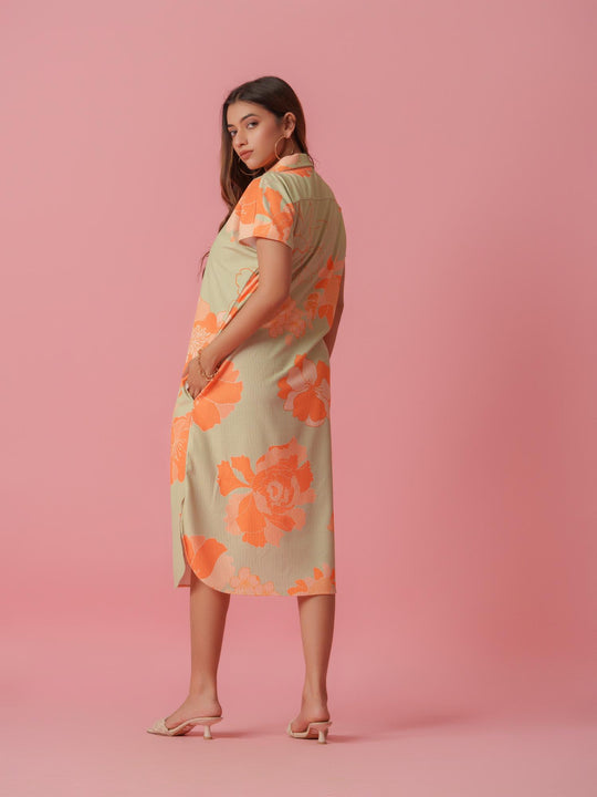 Carnation - Knitted Floral Print Dress