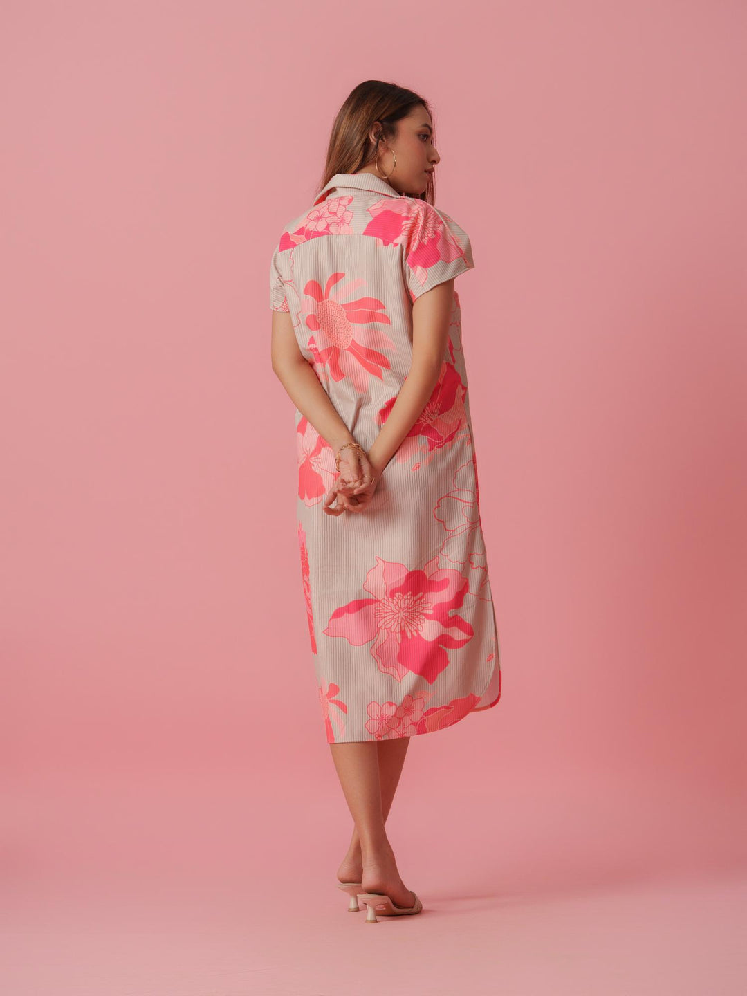 Carnation - Knitted Floral Print Dress