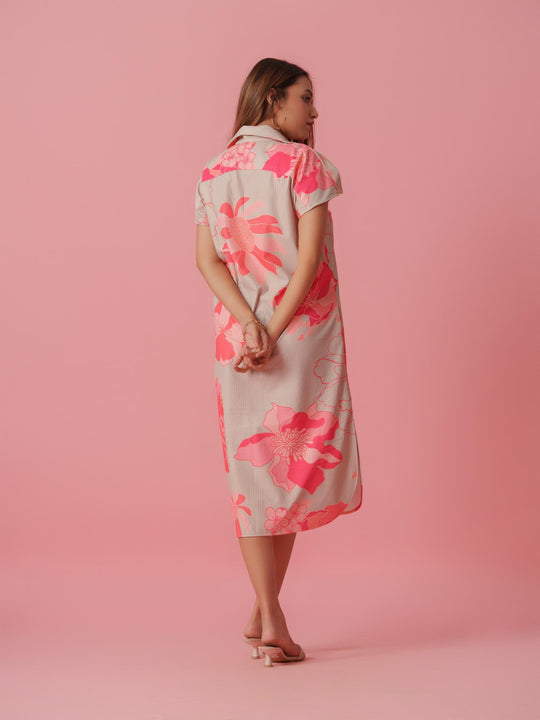 Carnation - Knitted Floral Print Dress