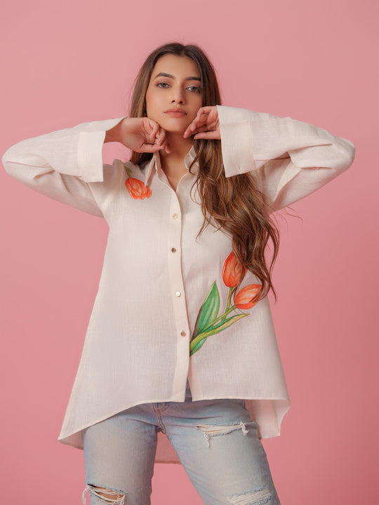 Daisy - Pastel Colored Linen Shirt