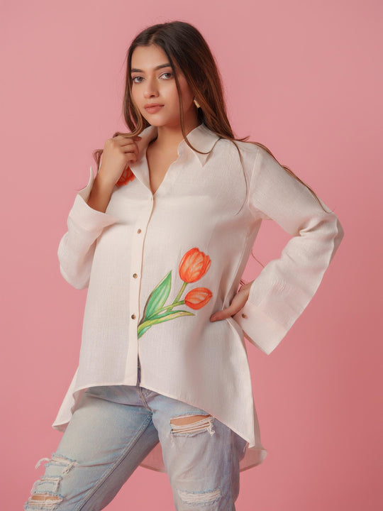 Daisy - Pastel Colored Linen Shirt