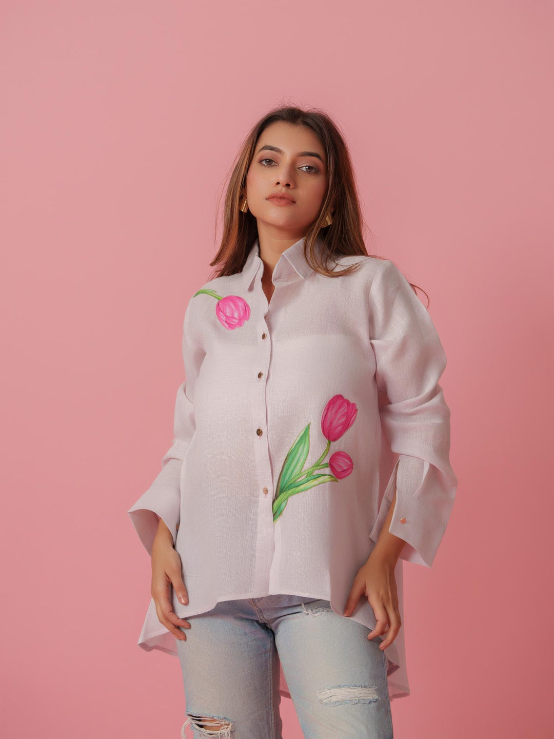 Daisy - Pastel Colored Linen Shirt