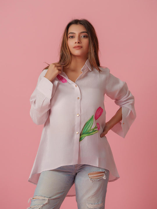 Daisy - Pastel Colored Linen Shirt