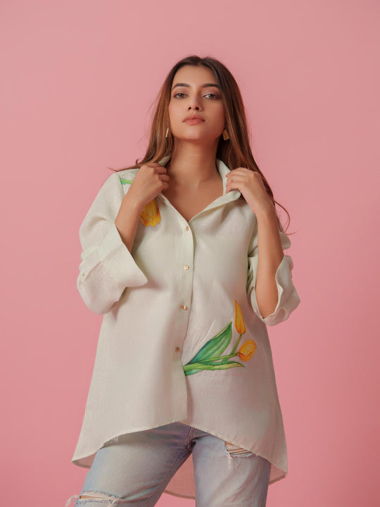 Daisy - Pastel Colored Linen Shirt