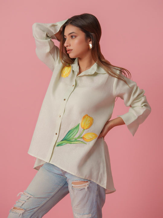 Daisy - Pastel Colored Linen Shirt