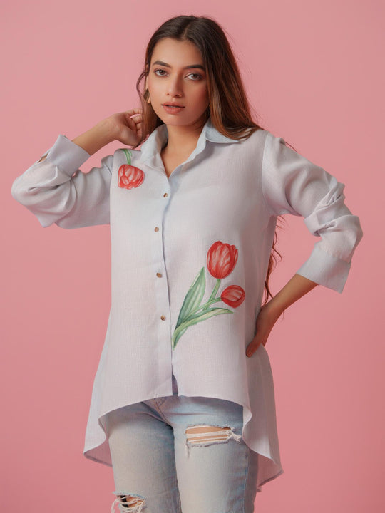 Daisy - Pastel Colored Linen Shirt