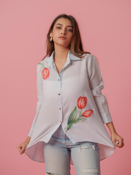 Daisy - Pastel Colored Linen Shirt