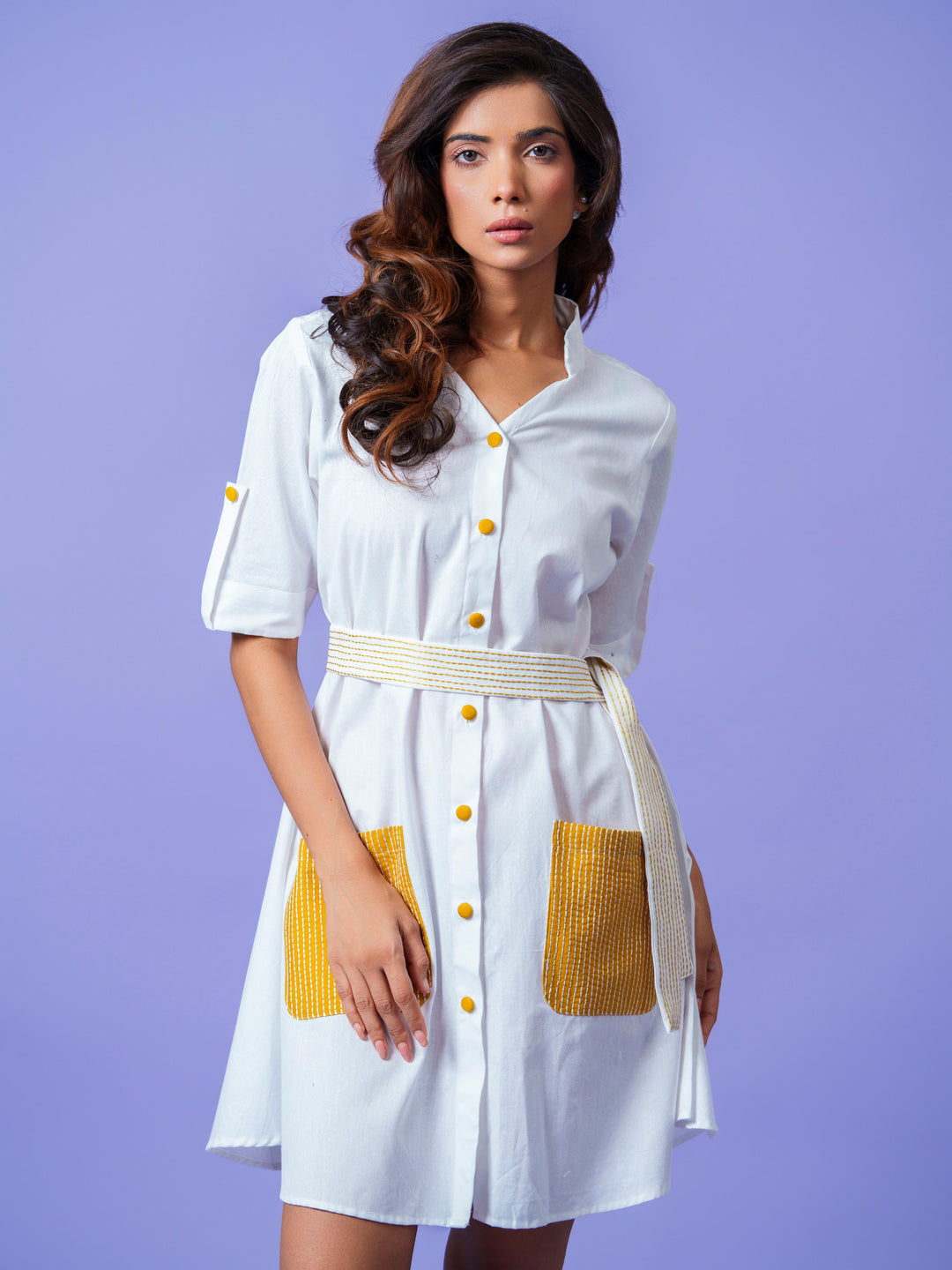 Amalfi Summer Cotton Knee Length Dress
