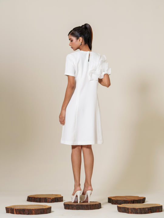 Ruby- One Side Ruffled Dress
