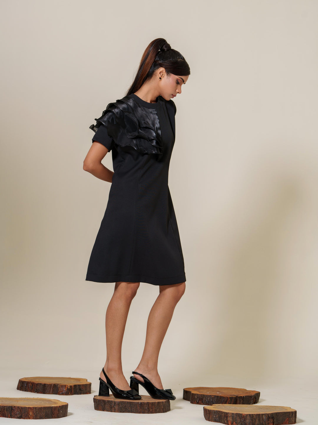 Ruby- One Side Ruffled Dress