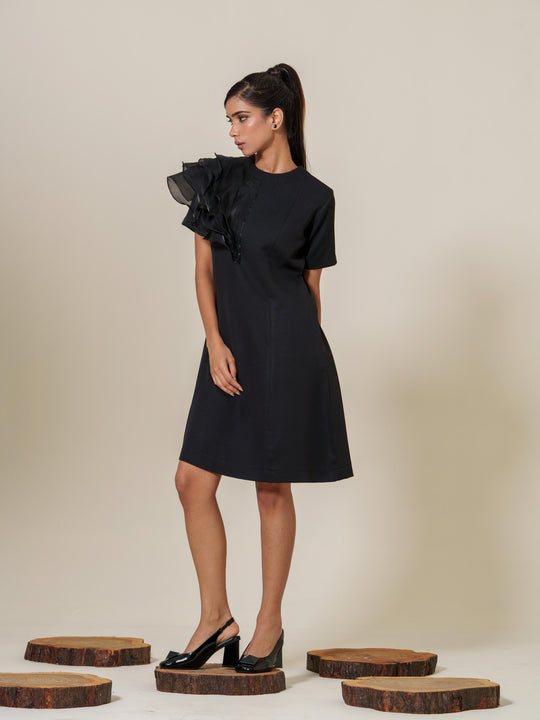 Ruby- One Side Ruffled Dress