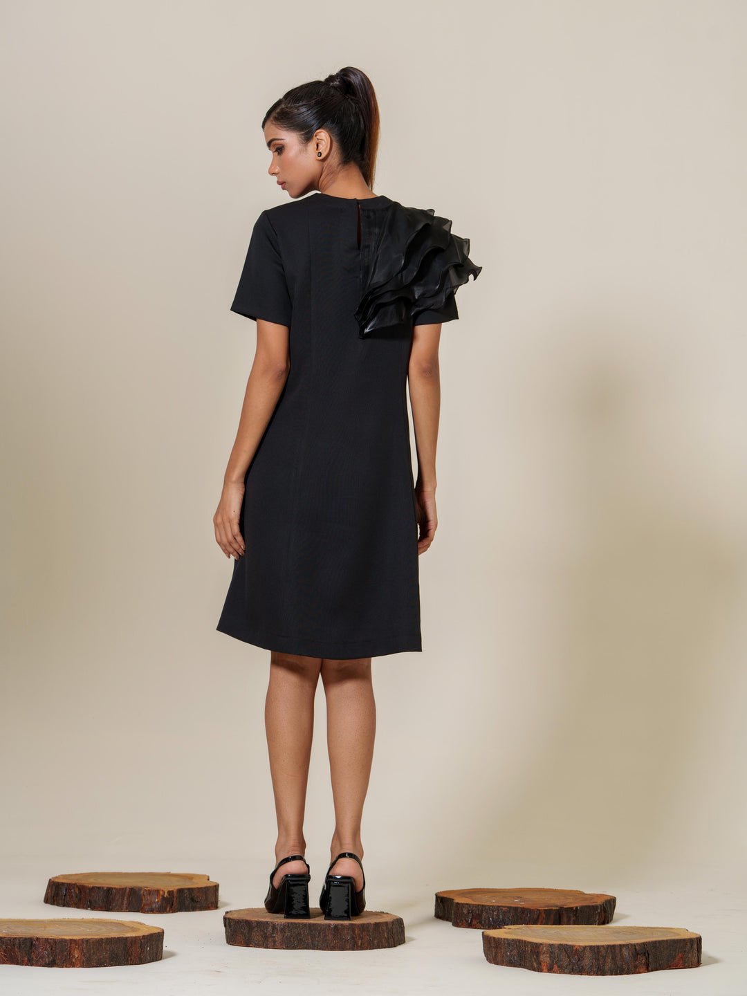 Ruby- One Side Ruffled Dress