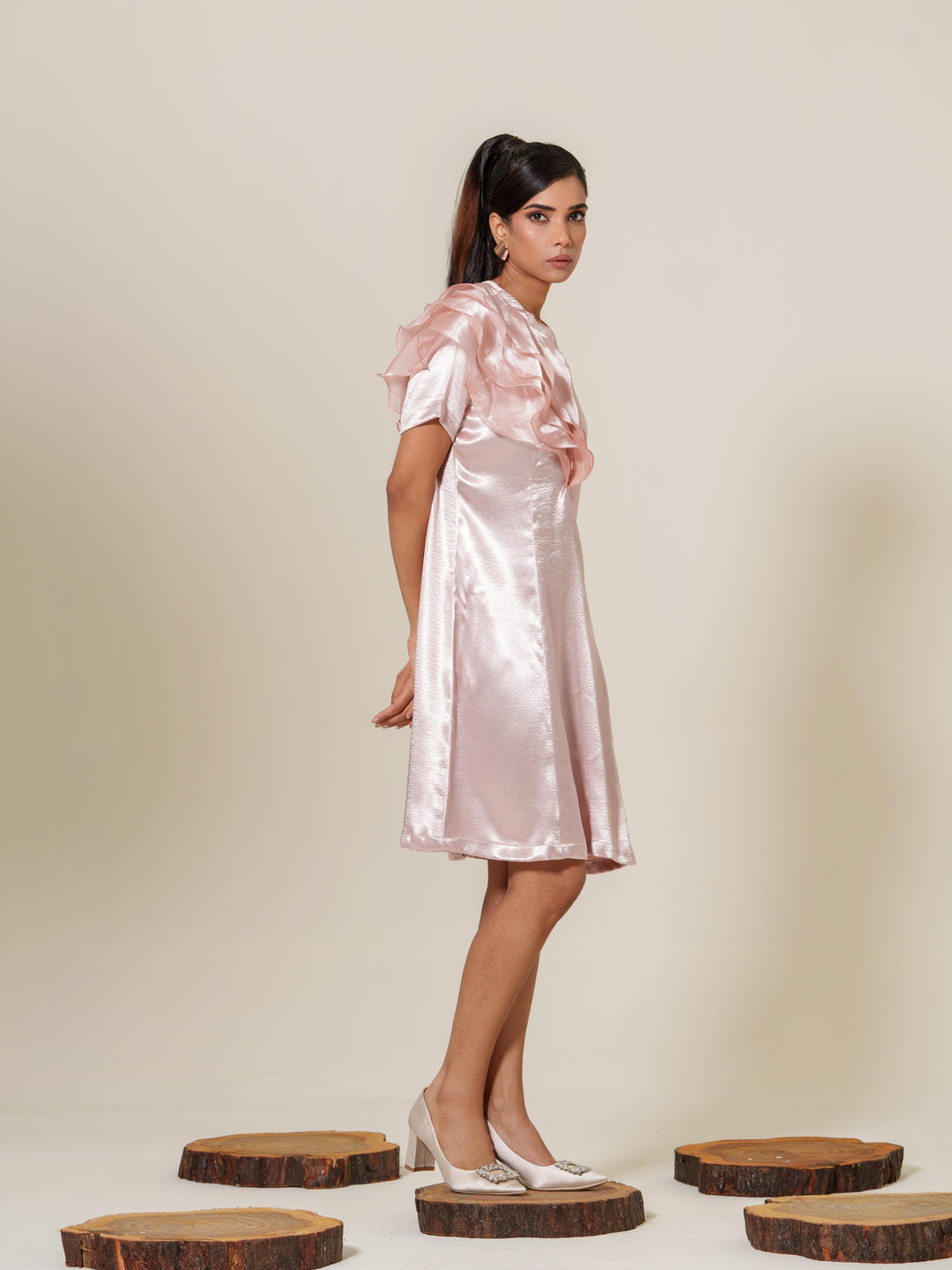 Ruby- One Side Ruffled Dress