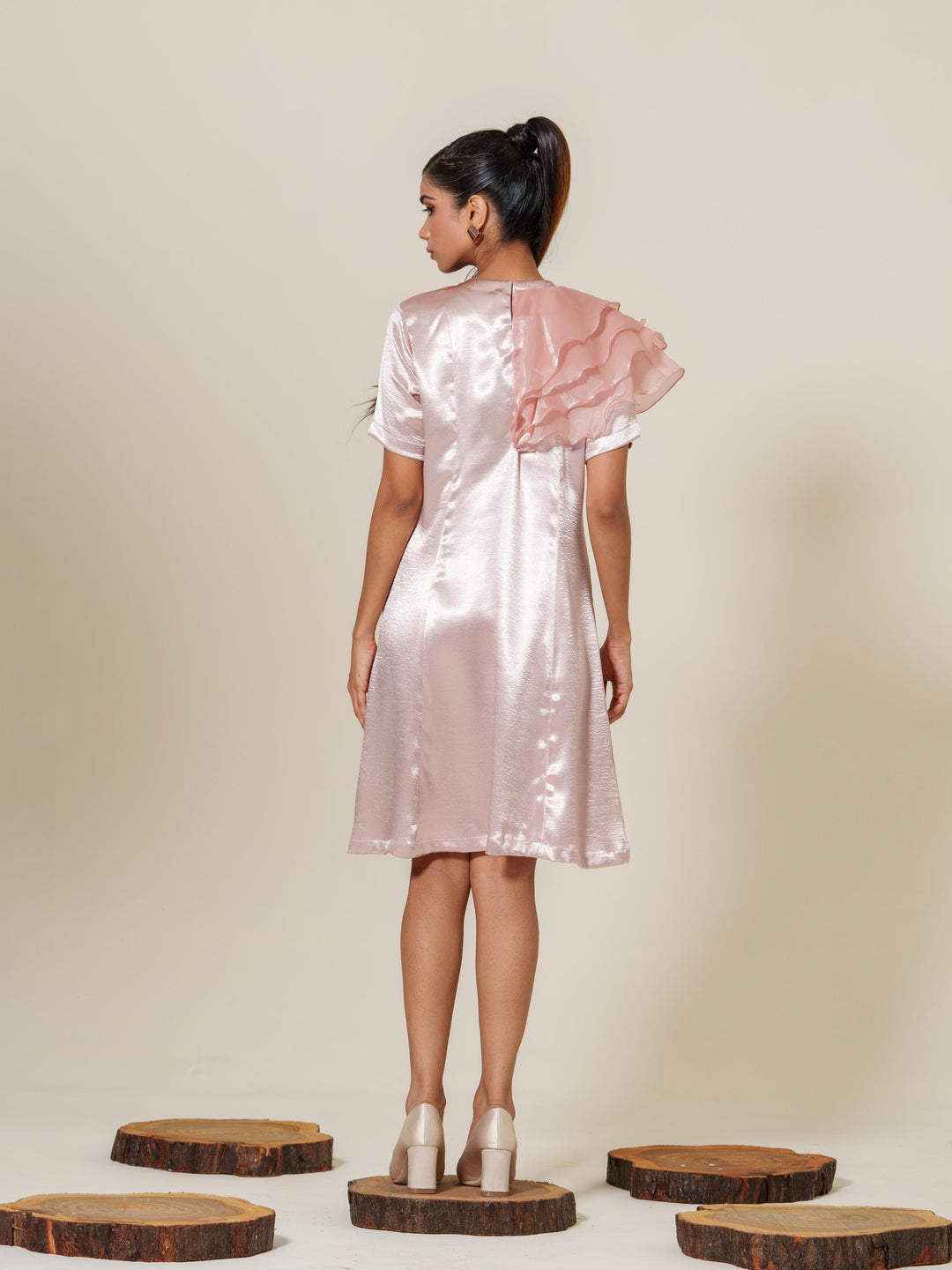 Ruby- One Side Ruffled Dress