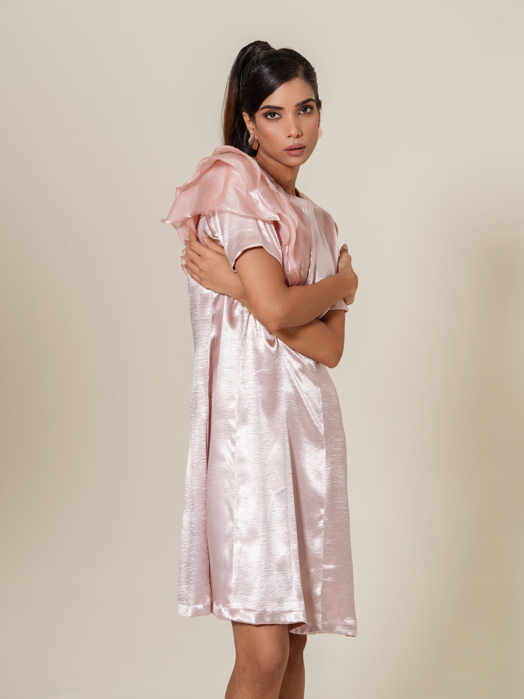 Ruby- One Side Ruffled Dress
