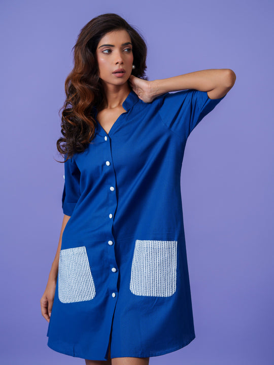 Anna Summer Cotton Knee length dress