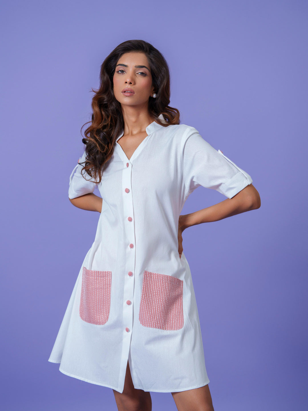 Amalfi Summer Cotton Knee Length Dress
