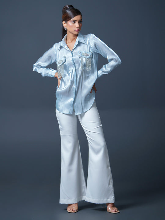 Sansa Club Shirt with tasseled motif on pockets