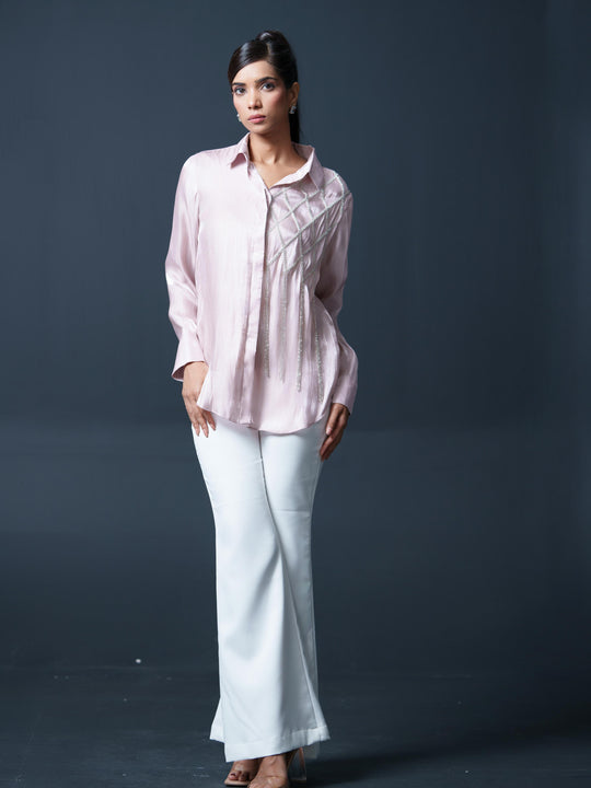 Lysa Club Shirt with handwork on one side