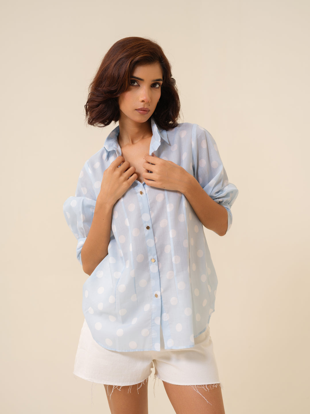 Ariel - Polka Dot Shirt For Women
