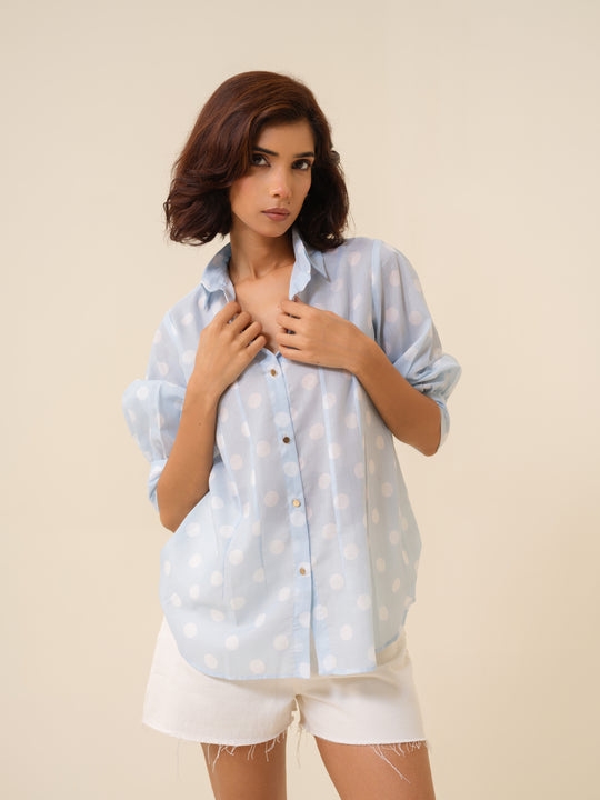 Ariel - Polka Dot Shirt For Women