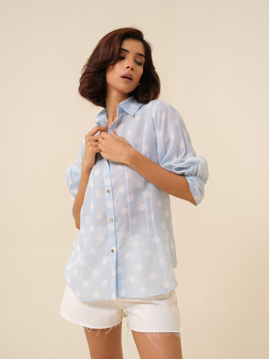 Ariel - Polka Dot Shirt For Women