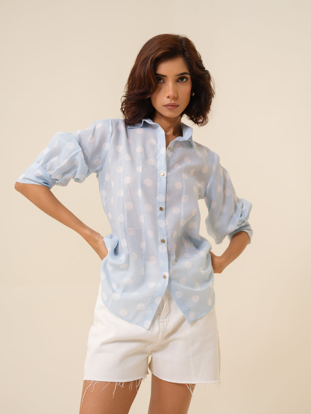 Ariel - Polka Dot Shirt For Women