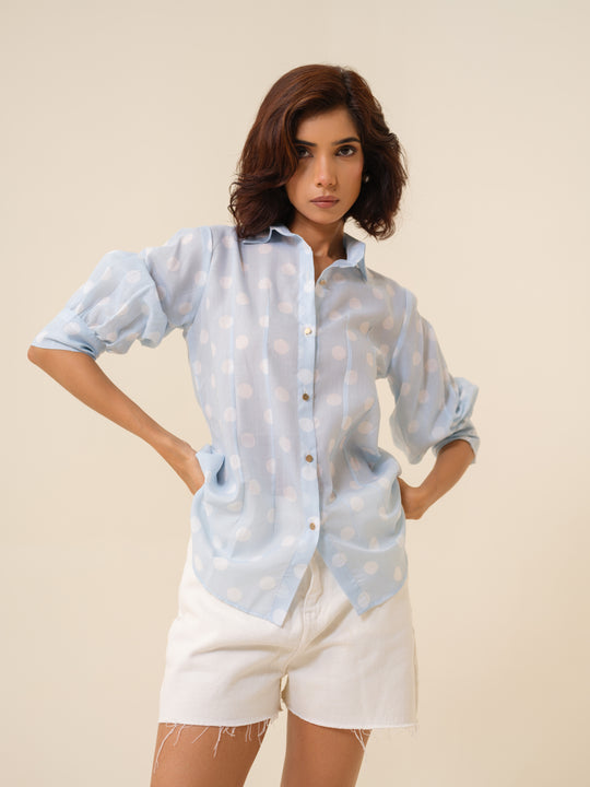 Ariel - Polka Dot Shirt For Women