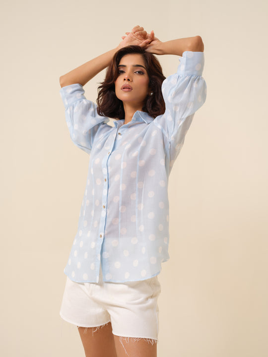 Ariel - Polka Dot Shirt For Women