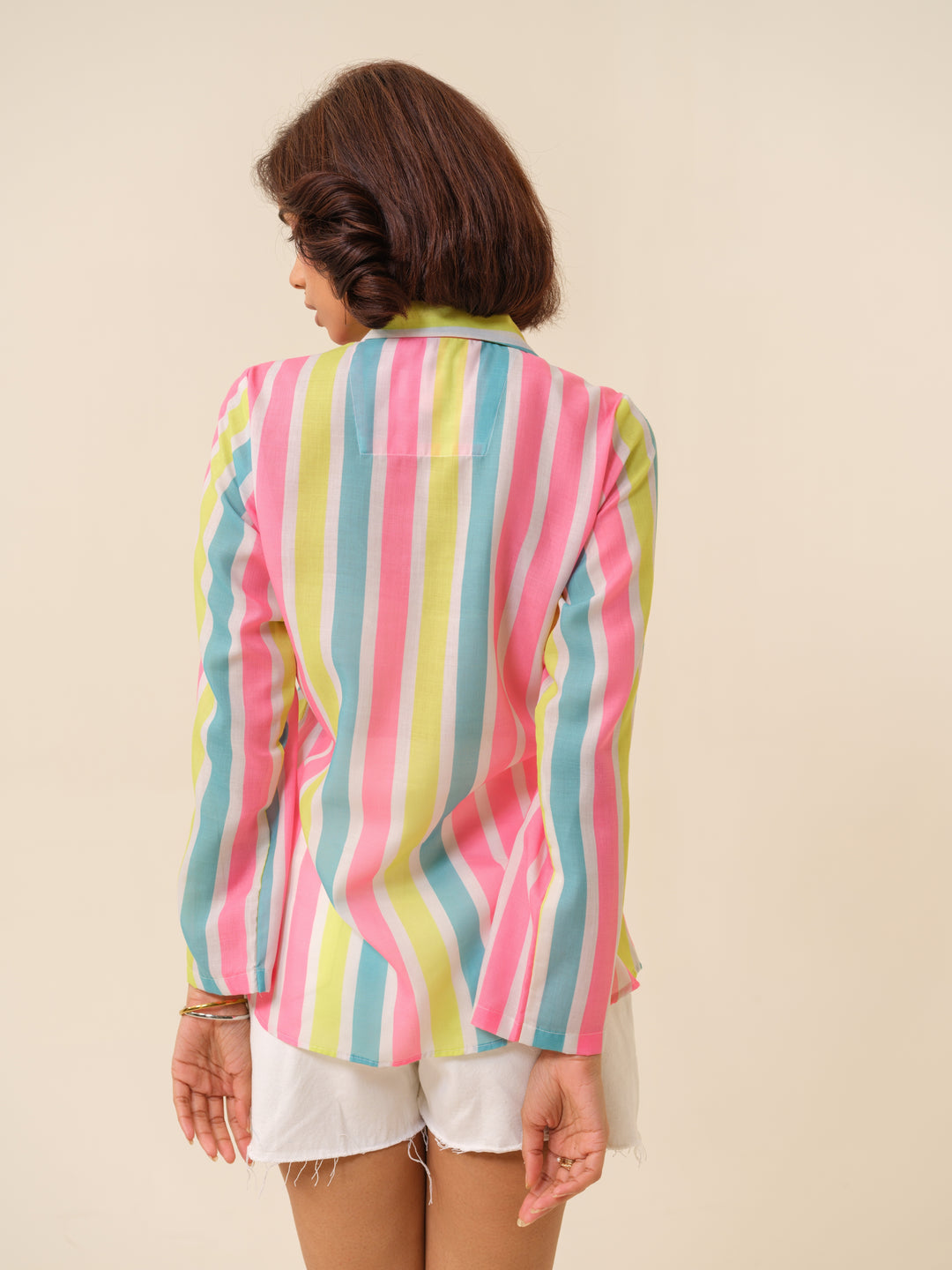 Clay - Playful Chevron Stiped Button-Down Shirt