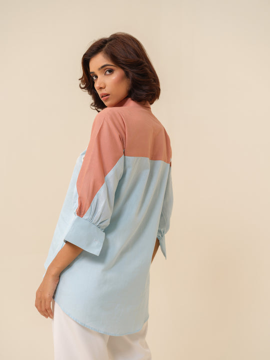 Mimic- Bohemian Mirror-Embellished Shirt For Women