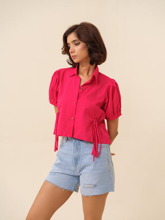 Cookie- Tie-Detail Shirt For Women