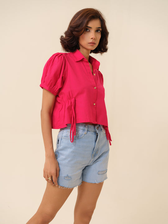 Cookie- Tie-Detail Shirt For Women