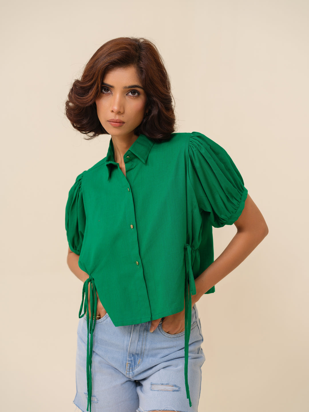 Cookie- Tie-Detail Shirt For Women