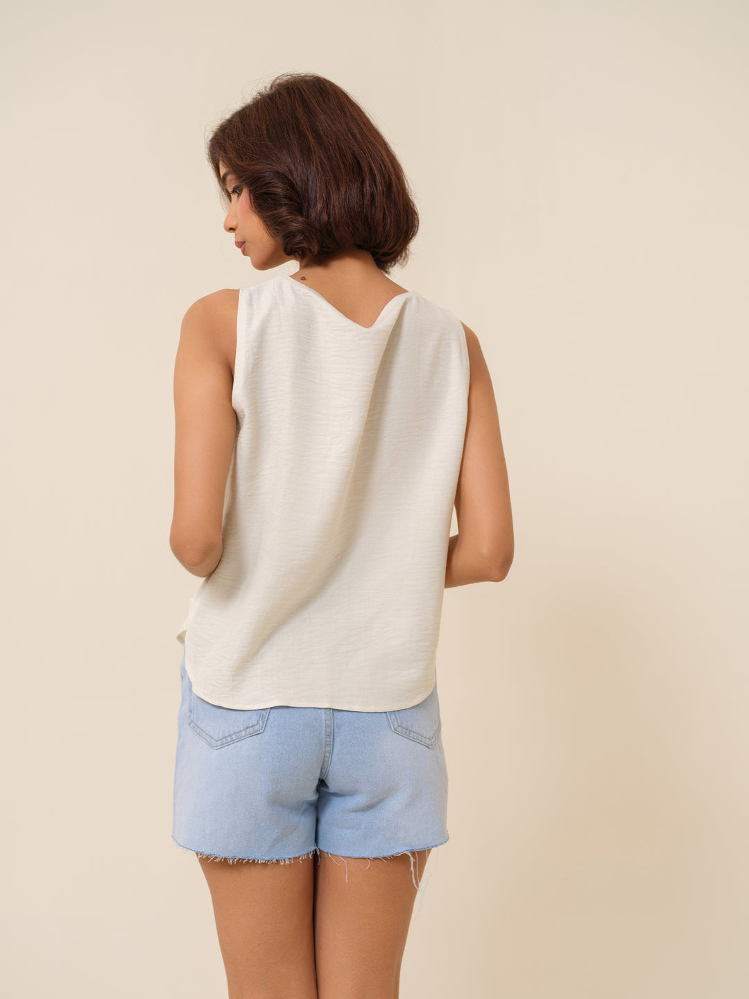 Ursula - Cowl Patterned Top For Women