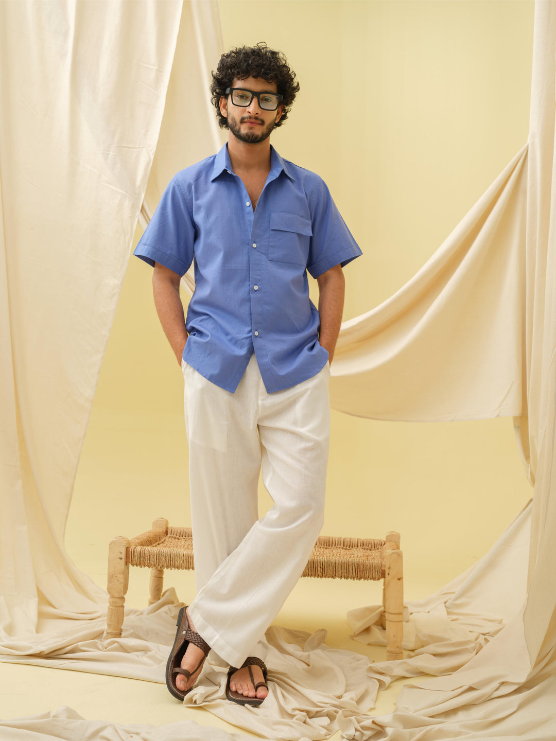 The Urban Khadi Shirt (Royal Blue)