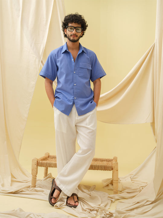 The Urban Khadi Shirt (Royal Blue)