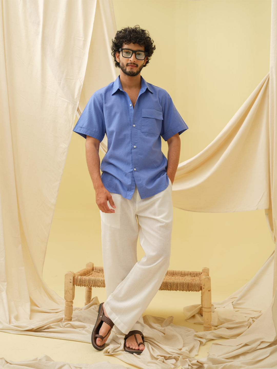 The Urban Khadi Shirt (Royal Blue)